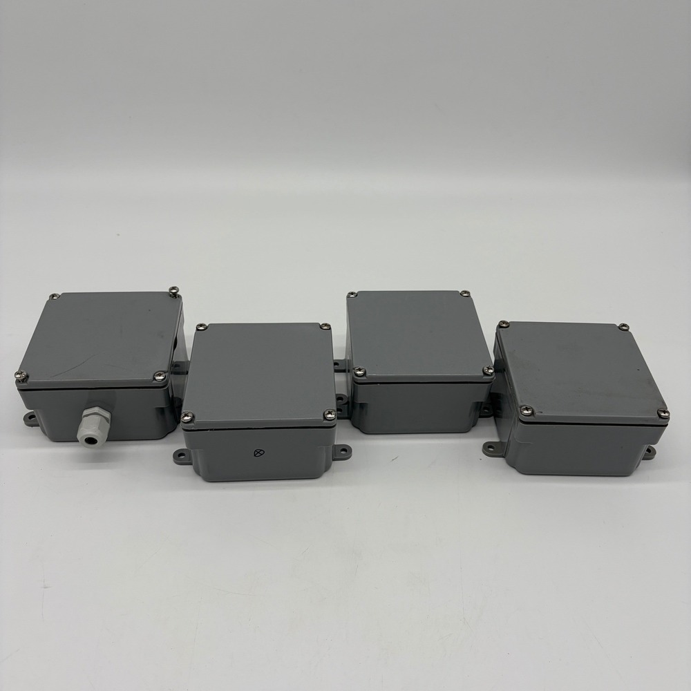 Carlon E989NNJ Junction Box Lot of 4 Gray PVC Weatherproof Electrical Enclosure